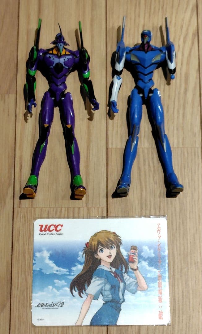 

[USED] Sega Evangelion Figures Unit 00 Kai, Unit 01, Asuka Mouse Pad