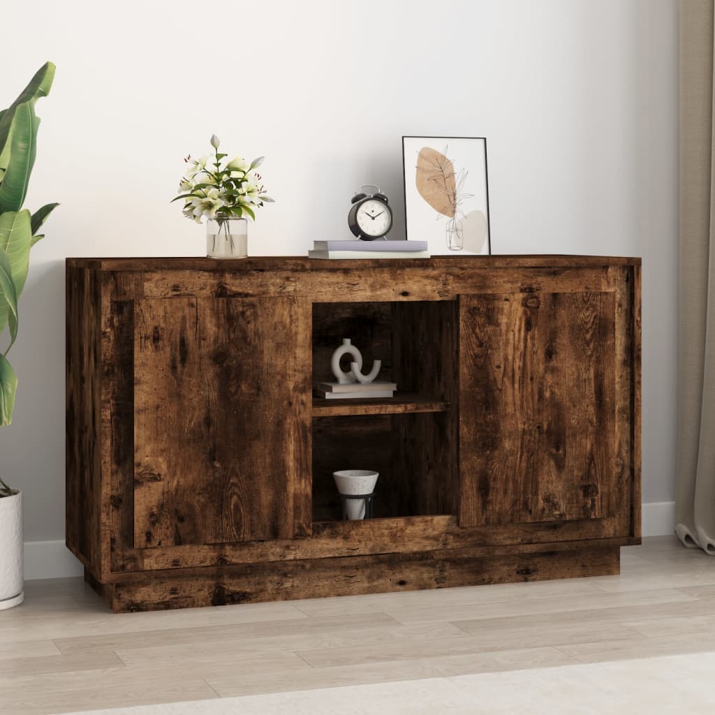 Sideboard Smoked Oak 102x35x60 cm Wood Based Panel