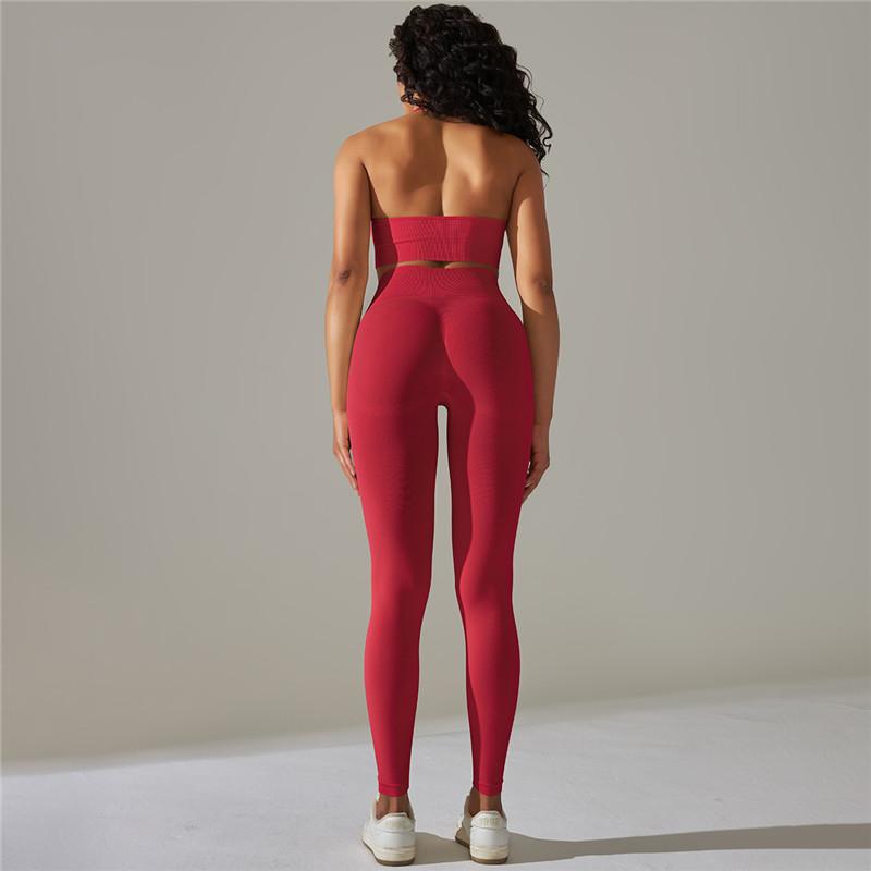 Nessaj Yoga Set Women Gym Sports Suits High Waist Leggings Seamless Bra Fitness Tracksuit Workout Outfits