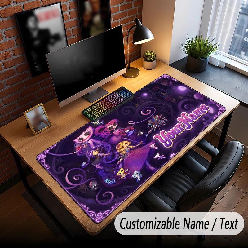 Benutzerdefinierter Name Text Großes Mauspade, Poppy Playtime Weiche Rutschfeste Erweiterte Schreibtischmatte Für Home Office