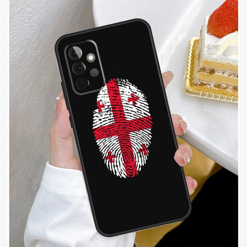 Georgia Flag Case For Samsung Galaxy A54 A34 A14 A15 A35 A55 A52 A32 A12 A51 A71 A33 A23 A13 A53 Coque