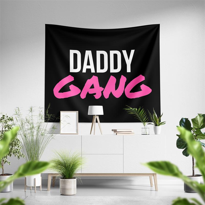 Aertemisi Daddy Gang Tapestry Wall Hanging Art for Bedroom Living Room Decor College Dorm Party Backdrop Home