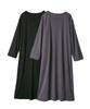 Nissen Room Set Long Charcoal Gray Size 4L Pajama/Loungewear Tops, 3-Second Dress, 2-Piece (Cotton Blend, Sleeve), + Black,