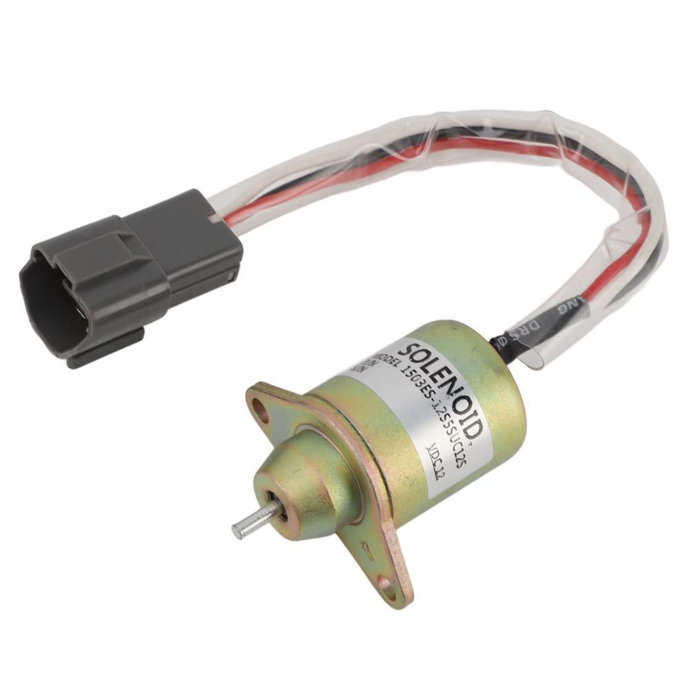 Gold Engine Stop Solenoid Iron Shutdown Solenoid Valve Durable Fuel Shut Off Solenoid