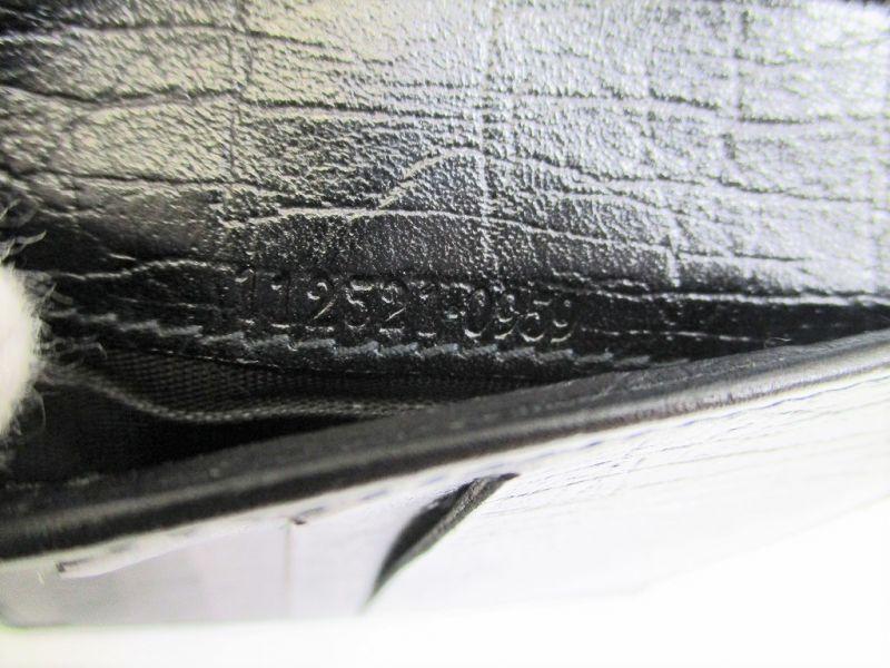 Authentic GUCCI GG Black Canvas Bamboo Bifold Wallet Compact Wallet #8353 Open Box