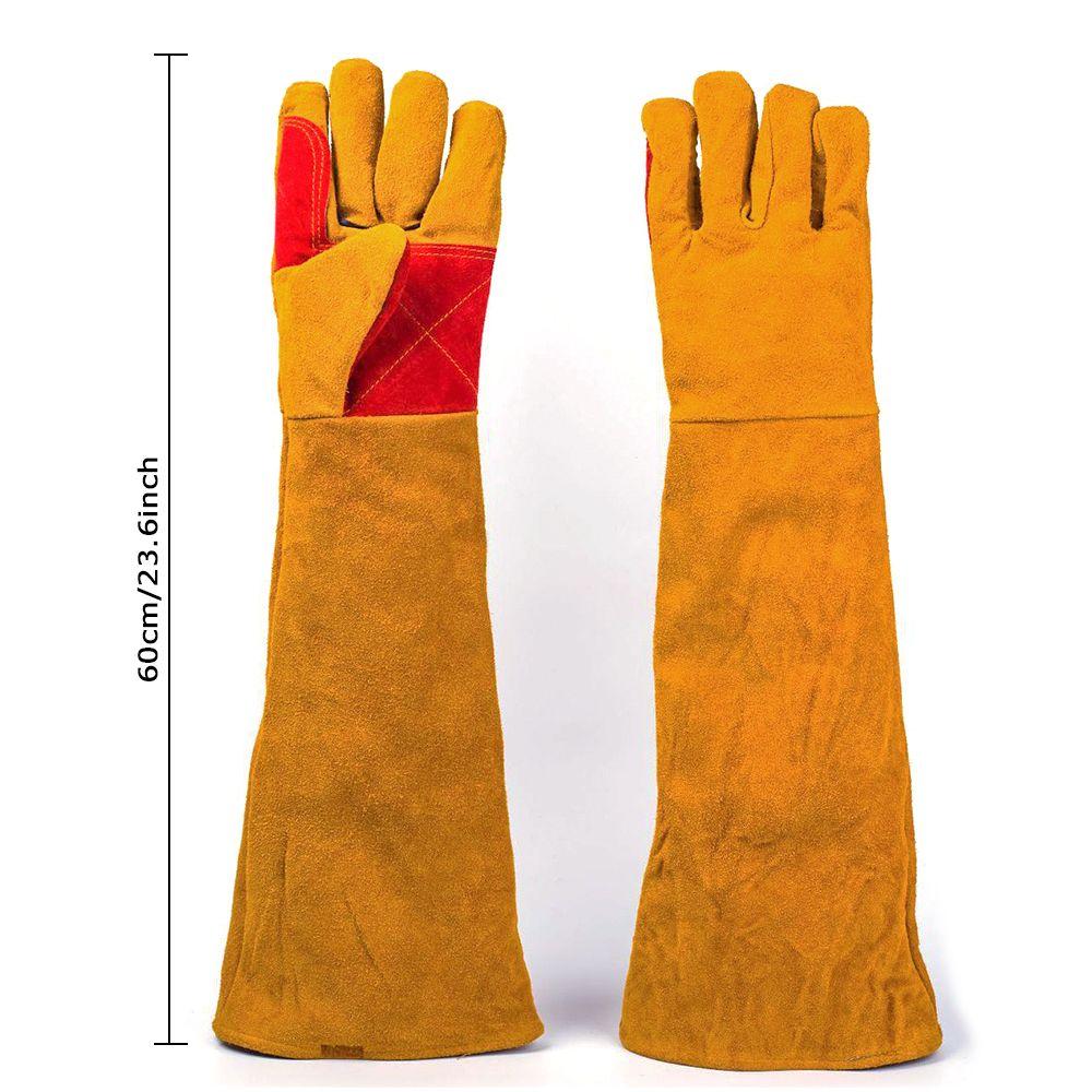 Fire Resistant Animal Handling BBQ Soldering Accessory Welding Gauntlets Works Gloves Welding Glove