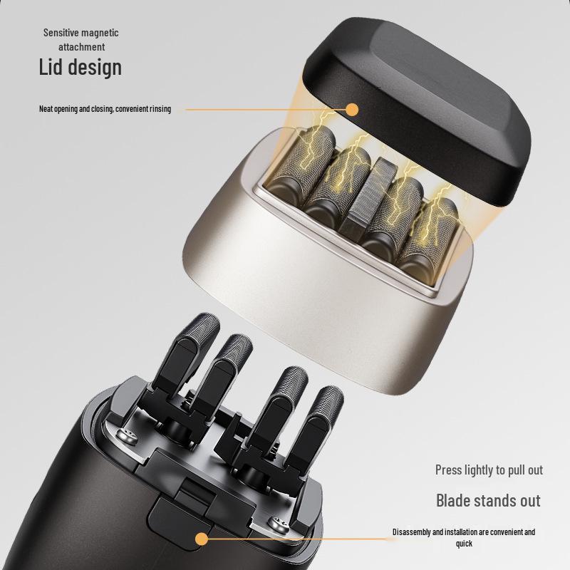 Magnetic Levitation Rechargeable Shaver with Digital Display - Washable Electric Razor for Men