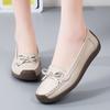 BrandNew Genuine Leather Export Handmade Bean Bean Snail Lady FootPairs Non-slip Wear-resistant Flat Sole SoftFit Loafers Women