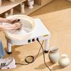 Pottery Wheel, 14 in Ceramic Wheel Forming Machine, 60-300 RPM Adjustable Speed with Foot Pedal Control, Detachable Basin, Adjustable Lift Leg,