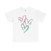 Geloof Hoop Liefde harten T-shirt | Schrift hart trio design