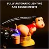 Kids Soap Bubble Blower Electric Fart Blowing Bubble Machine Music Light Toys Fully-Automatic Water Blowing Toys For Children