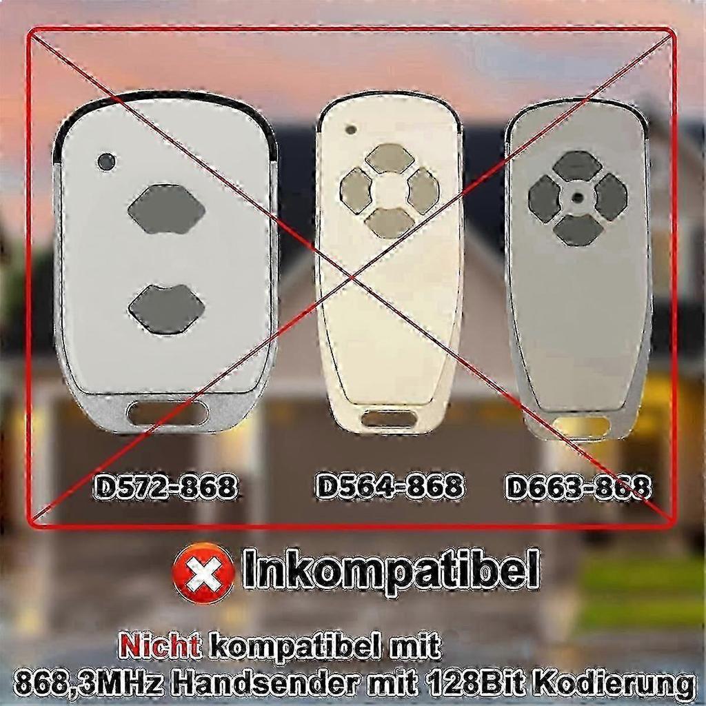 2-piece 868.3 Mhz Marantec D302-868 D304-868 D384-868 D321-868 D32 Garage Door Remote Transmitter Set