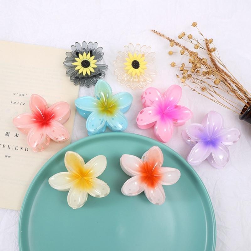 Sweet Flower Claw Hair Clips Nonslip Strong Hold Hair Jaw Clips Barrettes Headwear Fashion Hair Styling Accessories