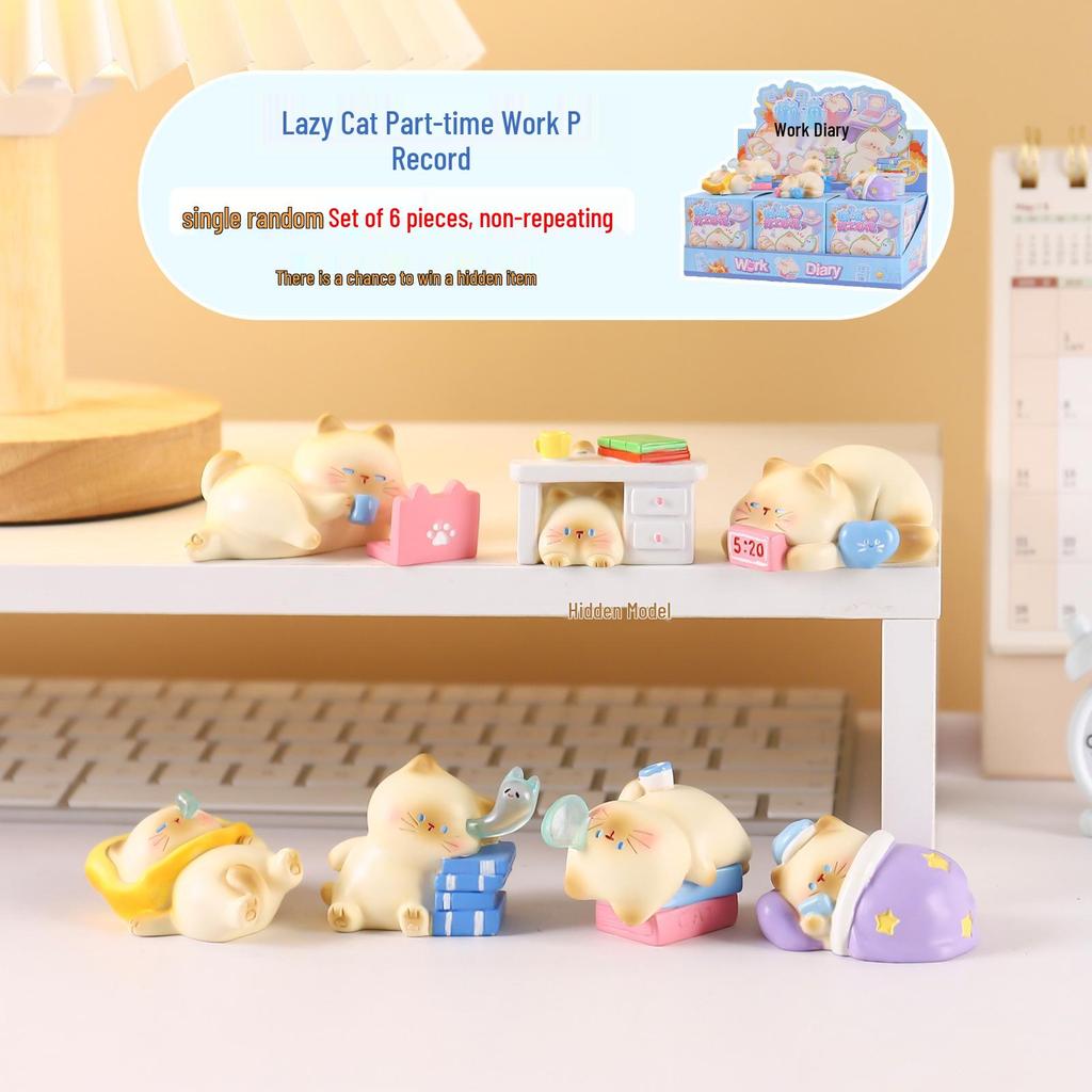 Chao Wan Super Stable Emotion Little Fairy Luo - Second Wave Flocked Blind Box Cute Desktop Decoration Ornament.