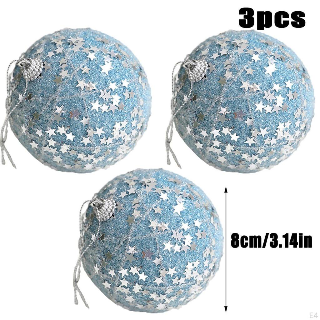 3 Pack of Christmas Tree Ornaments, Decorative Baubles for Indoor and Outdoor Use