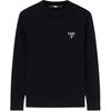 Fashion Letter Print Round Neck Slim Fit Long Sleeve Sweater Men Sweater Black 236M2028