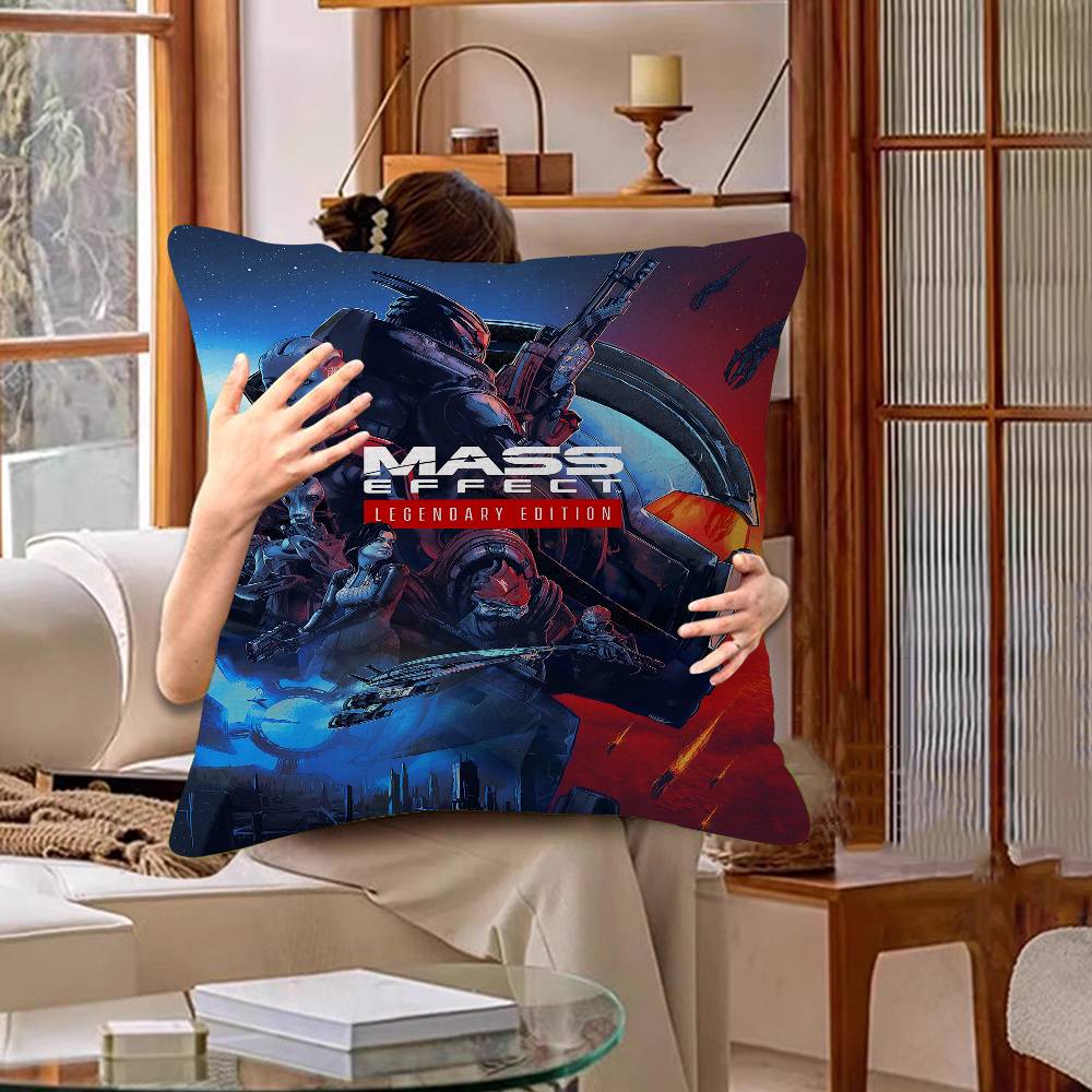 NT1464 Mass Effect Pillow Anime Pillow Sofa Bed Head Pillow Cover Cushion Cover 45x45 Cm Fashion