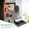 Refrigerator Drink Organizer Dispenser Auto Beer Pusher Holder Adjustable Width Soda Can Bottle Pusher for Kitchen Fridge Gadget