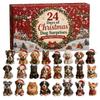 Calendario dell'Avvento di Natale Acrilico 2D con Sorprese Animali e Guida alle Razze Canine