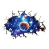 New 1Pc 3D Stereo Broken Wall Space Planet Wall Sticker Bedroom Living Room Ceiling Decoration Paste