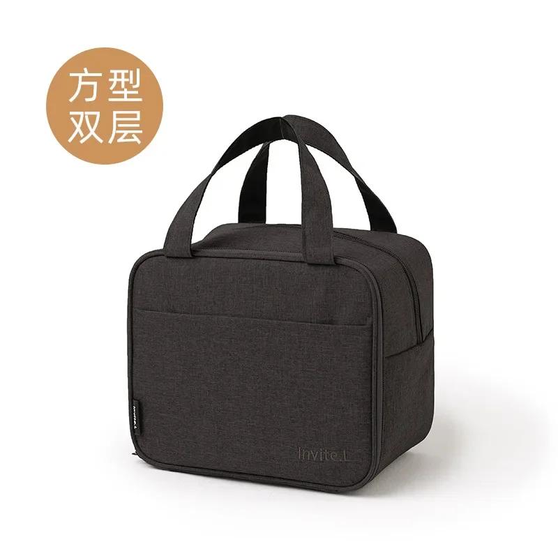 Portable Thermal Lunch Bag Food Box Durable Waterproof Office Cooler Lunch Box Ice Insulated Case Camping Oxford Dinner Bag