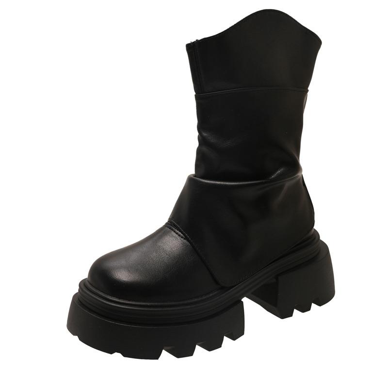 Модные женские полусапожки на среднем каблуке, ботильоны челси, классическая элегантная брендовая обувь, зима 2025, новые крутые женские кроссовки