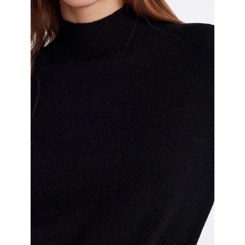 GOELIA Women's Cashmere Half-High Neck Pullover Sweater