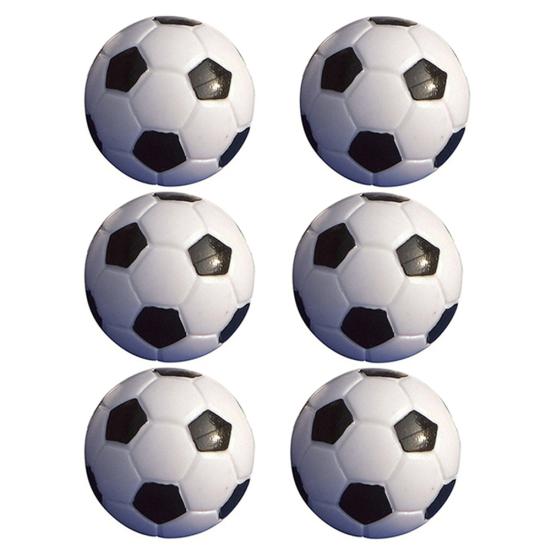 6 Pezzi 32mm Mini Palline da Calciobalilla in Plastica Nere + Bianche Giochi Accessori Giocattolo