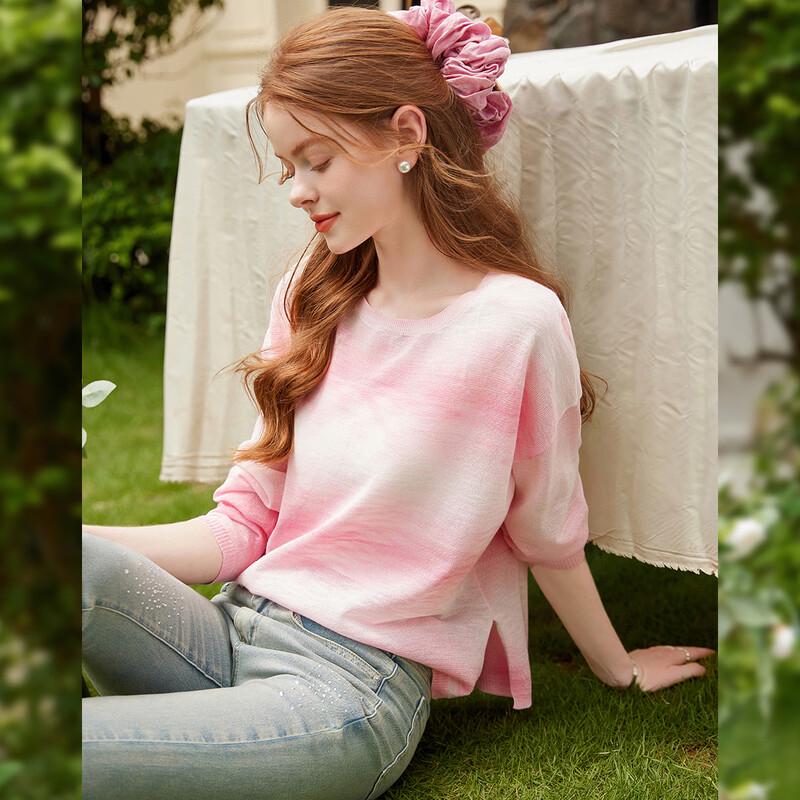 

Women s Sweet Gradient Long Sleeve Knit Sweater XL