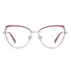 Eyebrow Point Paint Metal Optical Frame With Street S English Style Open Flat Light Mirror Womean And Men Glasses