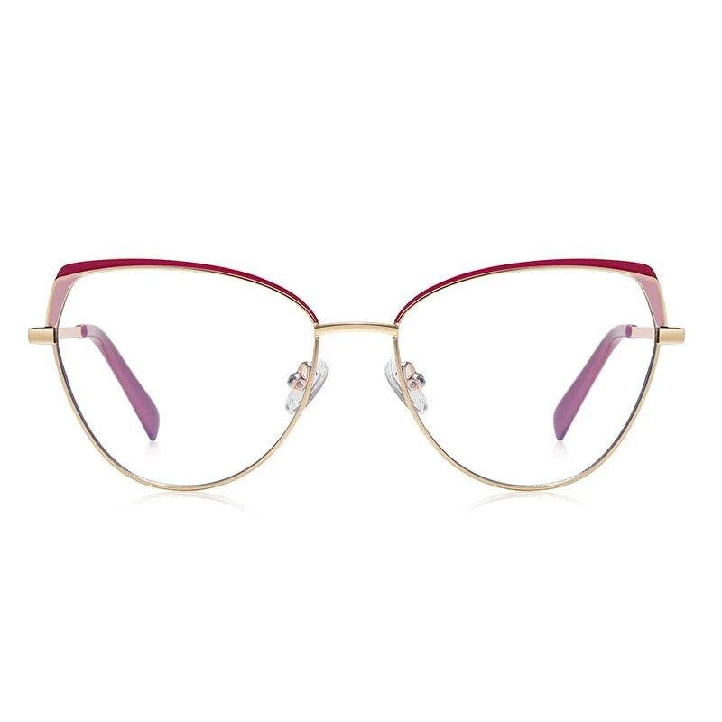 Eyebrow Point Paint Metal Optical Frame With Street S English Style Open Flat Light Mirror Womean And Men Glasses