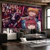 Chainsaw Man Wall Tapestry Aesthetic Wall Hanging Printed Fabric Blanket Decorative Tapestries For Bedroom Living Room Home Decor