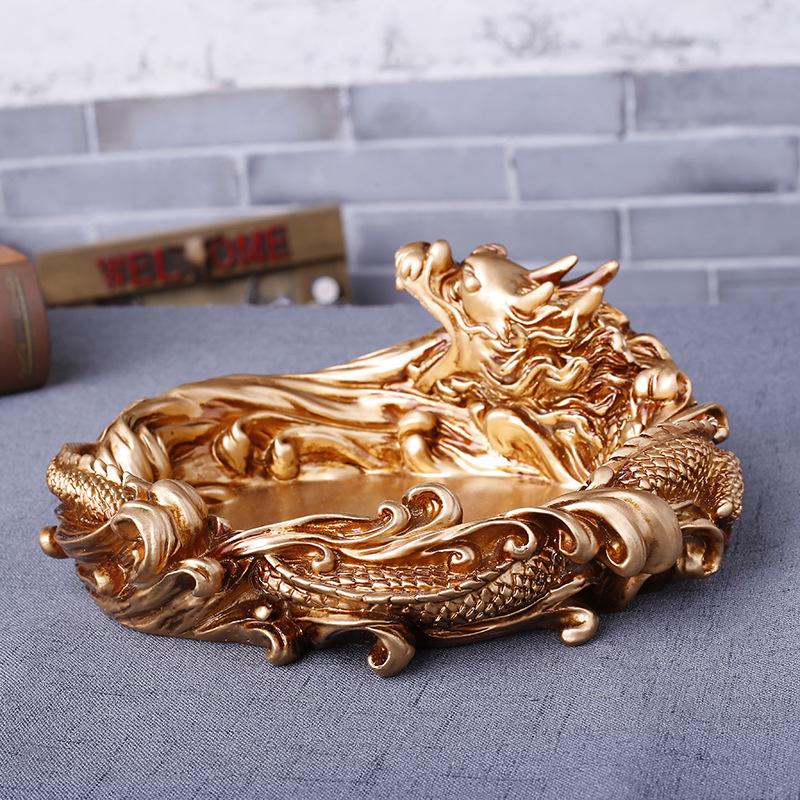 Chinese Wind Dragon Ashtray Creative Home Resin Artifact Decoration Ashtray Send A Friend Father's Day Gift