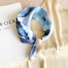 Chic Pearl Decoration Scarf Lightweight Silk Scarf Fashionable Magnetic Buckle Scarf  Gift