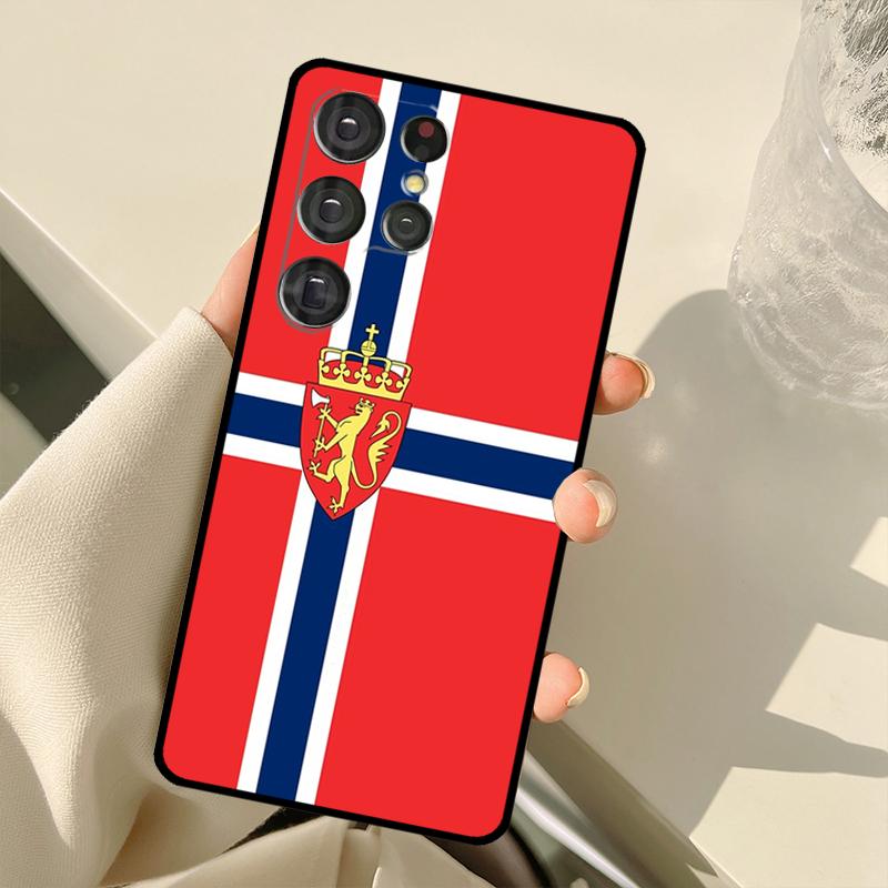 

Чехол Флаг Норвегии для Samsung Galaxy S22 Ultra S21 S20 S24 S25 Ultra S9 S10 Plus S23 FE S24 FE Задняя крышка Galaxy S10 Plus
