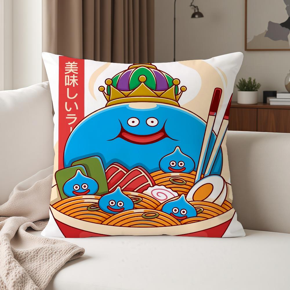 Cartoon Slime Ddragon Quest Children Pillow Case Suitable For Bedrooms Living Rooms Cars Home Decoration