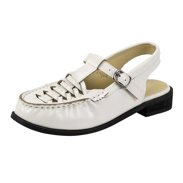 Fashion 2024 Spring and Summer New Genuine Leather Platform Strap Sandals Women's Open Toe Height Increasing Roman Beach Shoes