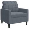 3 Piece Sofa Set with Cushions Dark Grey Velvet