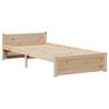 Wooden Bed Frame with Headboard Without Mattress 75x190 Cm