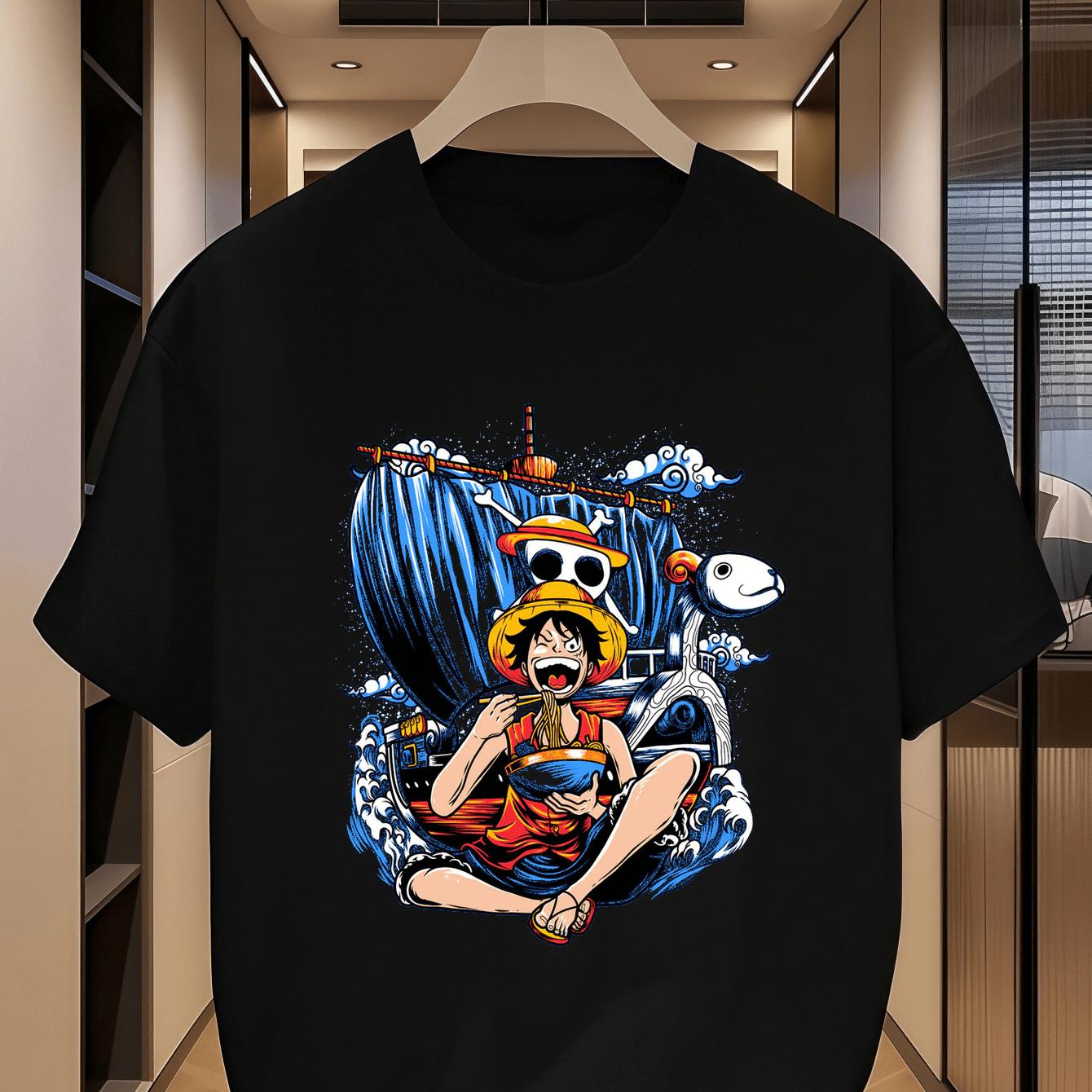 

American Retro Adventure Awaits ONE PIECE T-shirt Summer New Retro Fashion Men s and Women s Streetwear 4XL