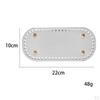 PU Leather Knitting Crochet Bag Nail Bottom Shaper Pads Weaving Bags Insert Cushion Base with 52