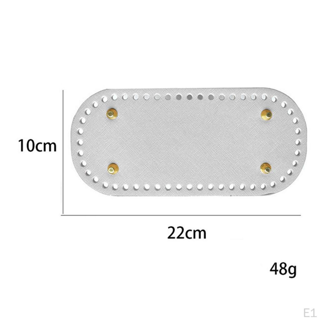 PU Leather Knitting Crochet Bag Nail Bottom Shaper Pads Weaving Bags Insert Cushion Base with 52