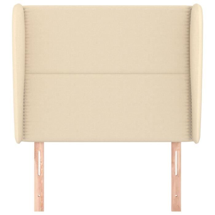 VidaXL Headboard with Ears Cream 93x23x118-128 Cm Fabric3117803