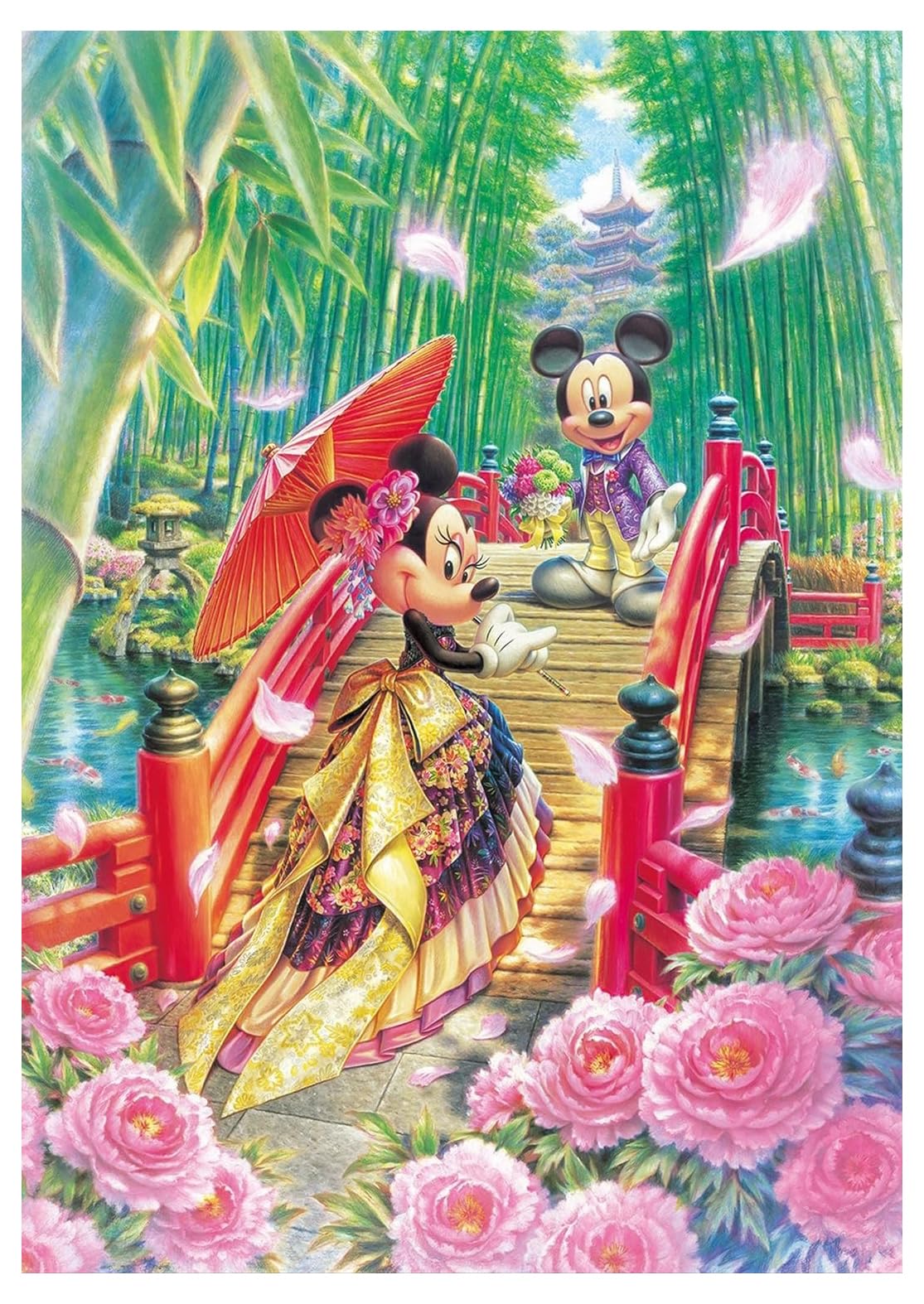 

jigsaw Disney MIYABI Modern Gyutto Series x 266-piece puzzle, ~Japanese Wedding~, [Pure White] (18.2 25.7 cm)