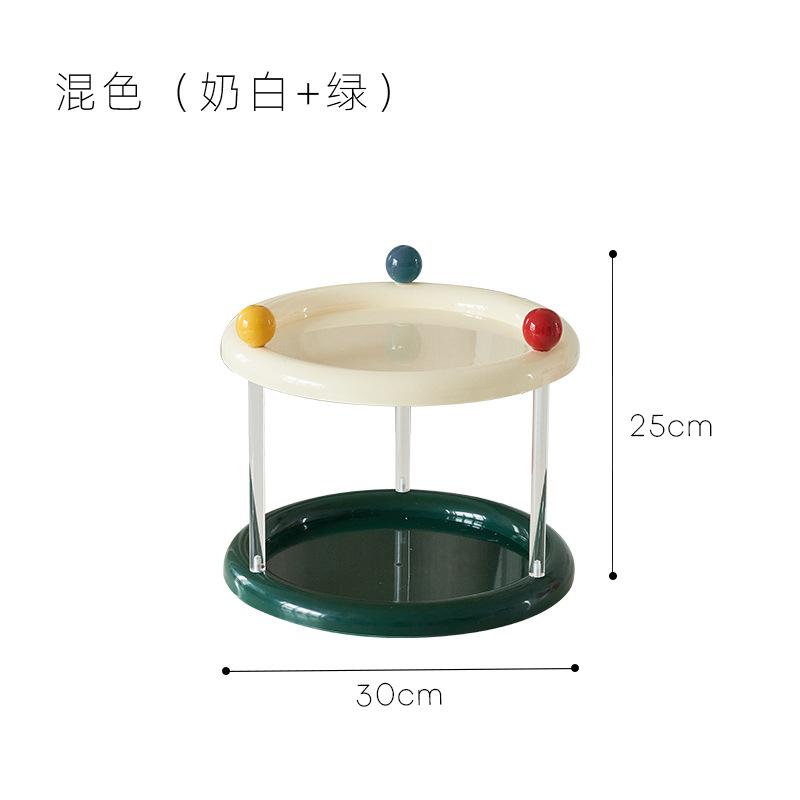 Dopamine Colored Round Small Item Storage Rack Multi-Layer For Office Desk Double Layer Cup Storage Rack