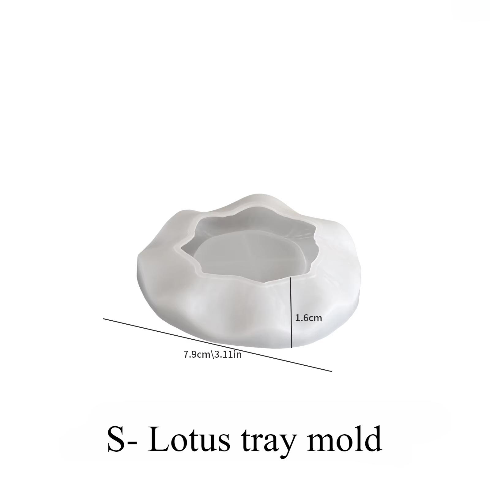

DIY Lotus Lamp Storage Can Silicone Mold Aromatherapy Candle Cup Gypsum Flower Pot Mold For Plaster Gypsum Making