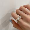 925 Pure Chic Silver Double Layer Heart Ring In Trendy Korean Design Perfect For Gifting