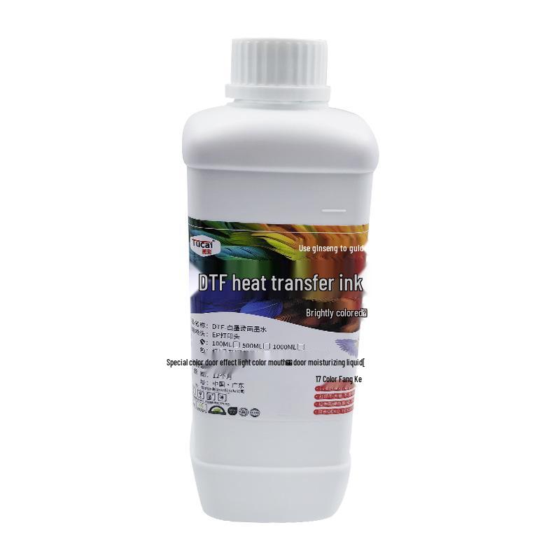 TuCai DTF White Heat Transfer Ink for PET Film Printers (XP600/i3200/4720)