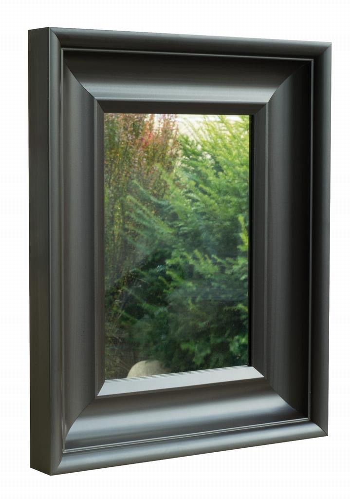 Lustro Drewniane Prostokątne Klasyczne 36X45 Cm Czarne Bd Art