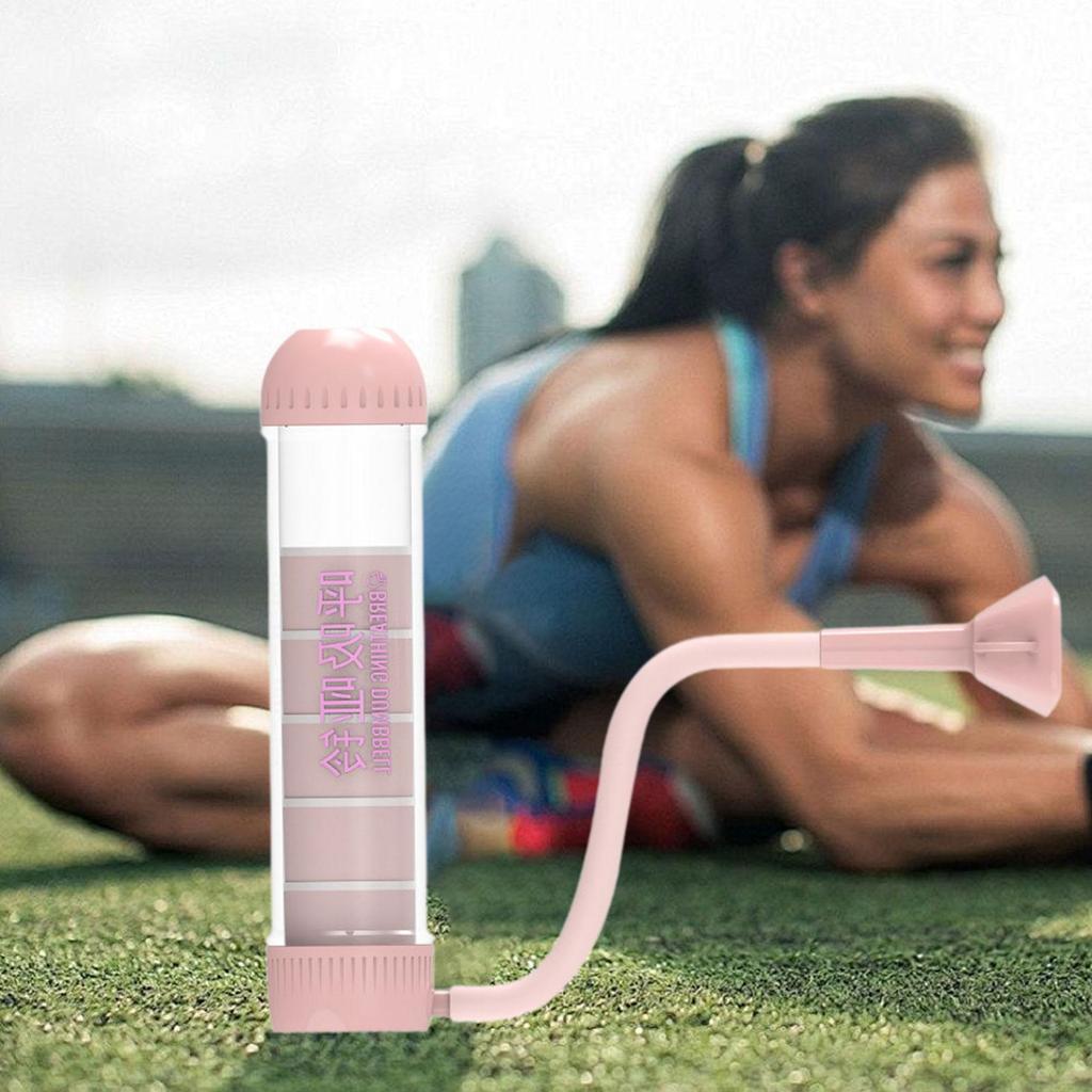 Breathing Exercise Device Compact Fitness Portable Abdominal Exerciser Lightweight Running Lung Respirator Breathing Dumbbell